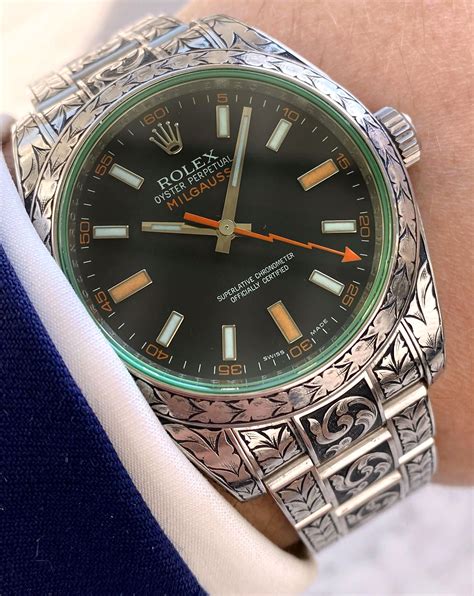 rolex milgauss scrooge mcduck custom|vintage Milgauss watches.